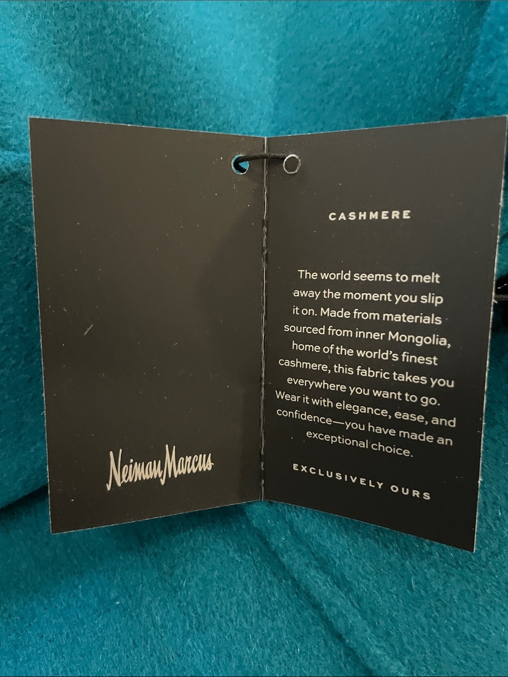 Neiman Marcus Cashmere Collection Teal Size Large Cashmere Jacket, NWT - Picture 14 of 14